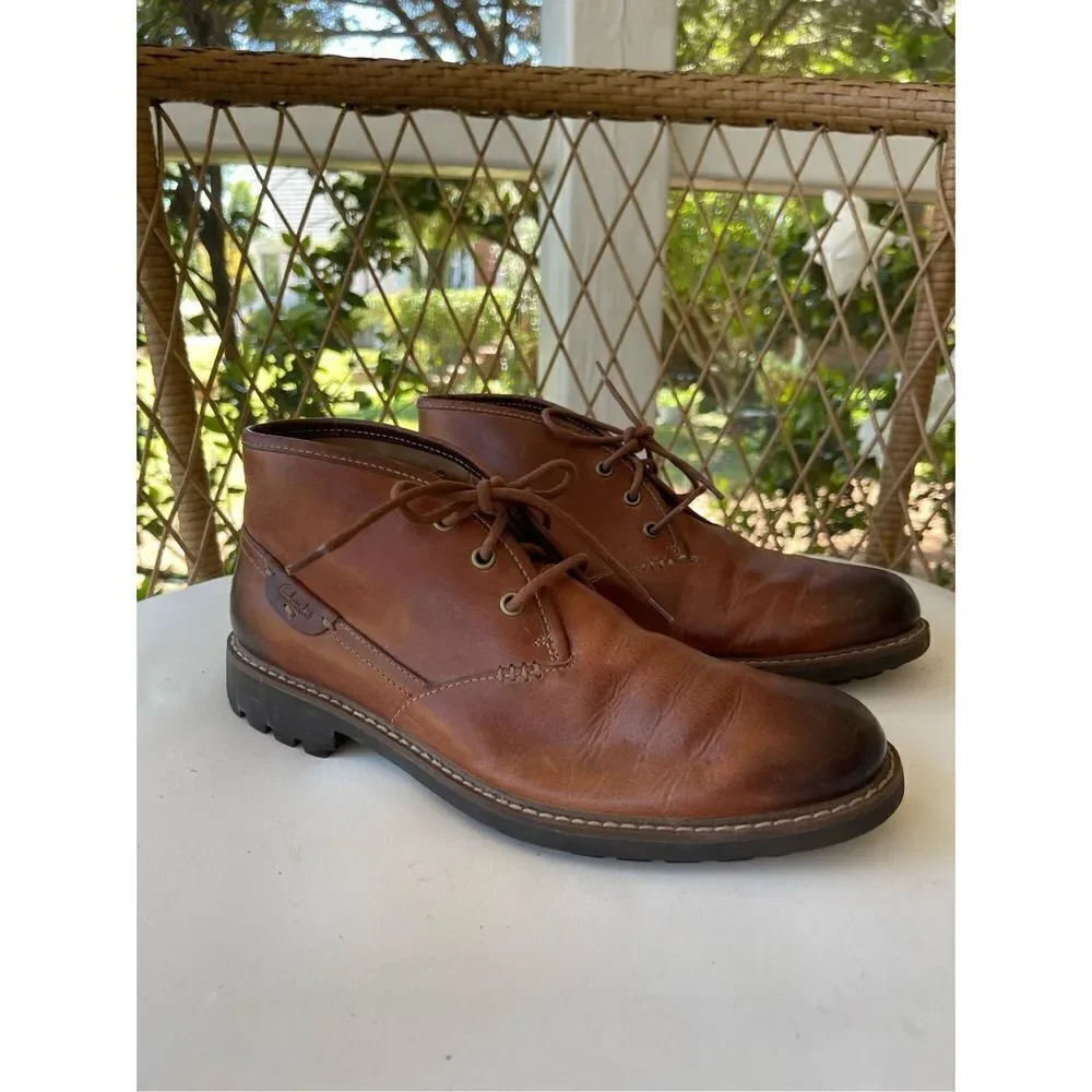 Clarks Men's Montacute Duke Leather Chukka Boots 03252 size 10